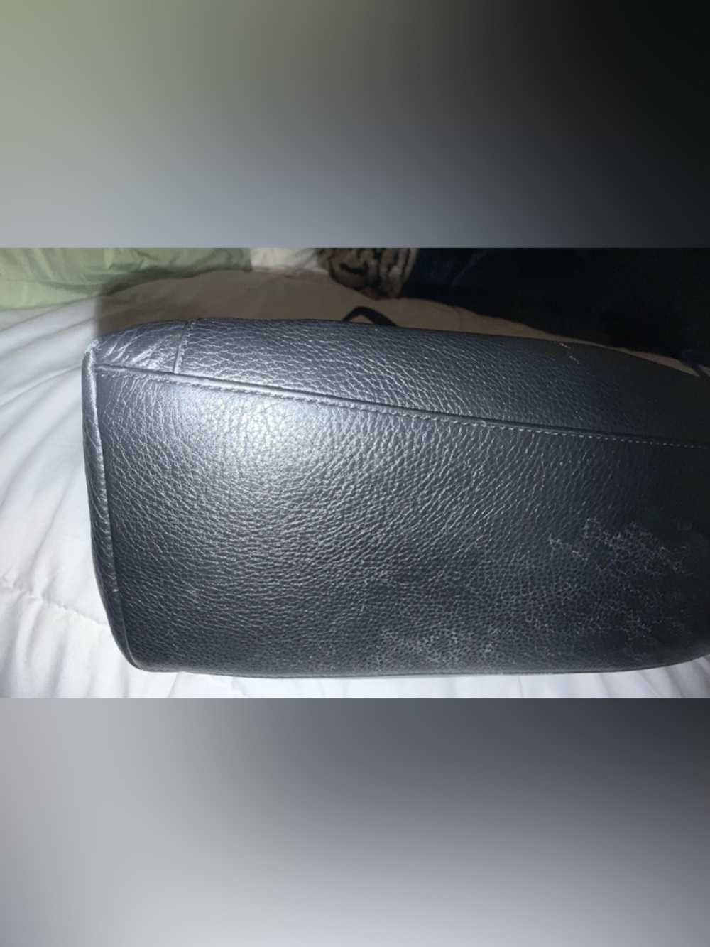 Coach Ava Black Pebble Leather Chain-Handle Tote - Picture 12 of 16